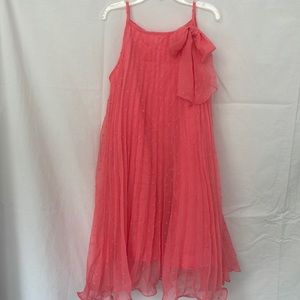 Coral girls (10-12) special occasion dress. Fully lined with 2 under layers.